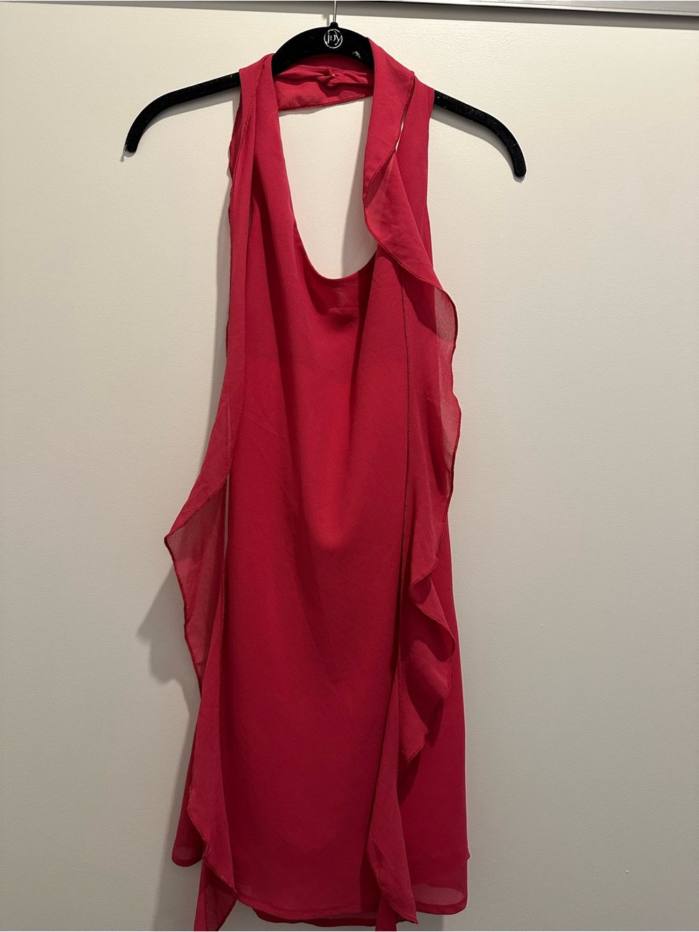 Peppermayo Fuchsia Ruffle Halter Mini Dress - Picture 5 of 6